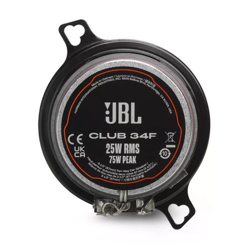 JBL CLUB 34F 3-1/2" 75 Watts MAX Club Series 3-ohms 2-way Coaxial Car Speakers - Picture 4 of 4