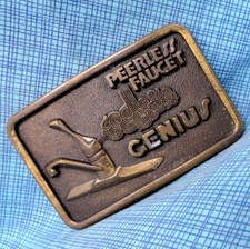 Peerless Faucet Contractor Promo Belt Buckle Kitchen Bath Genius Vtg 70s .TAZ336