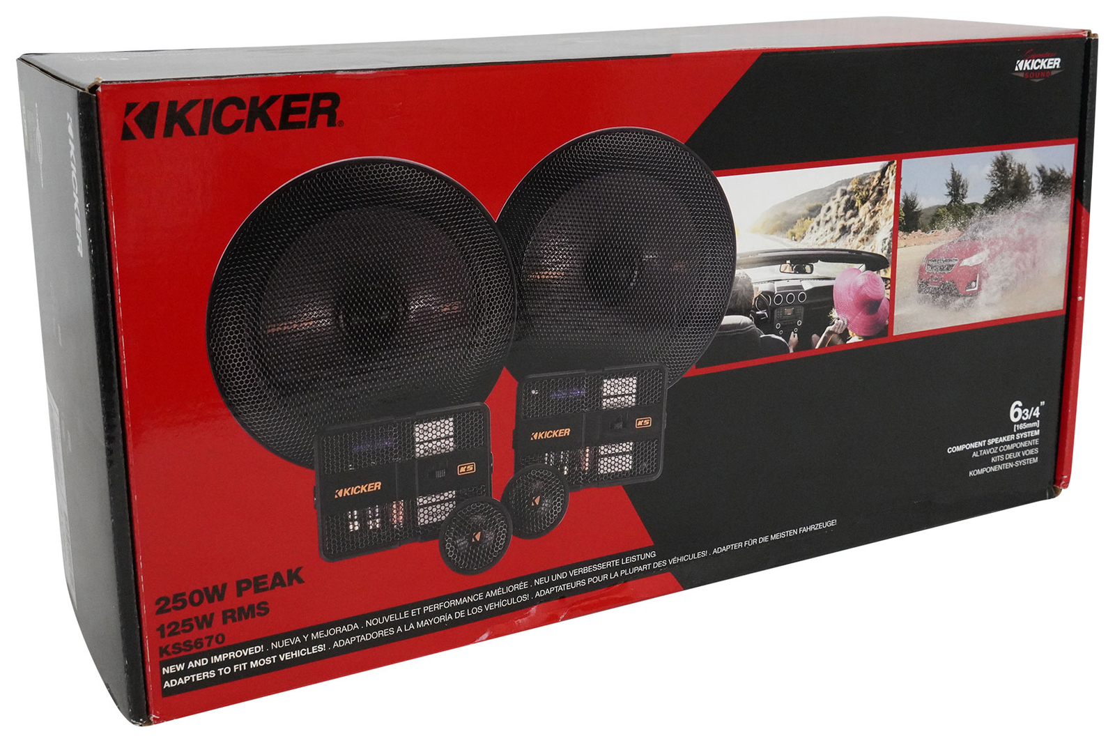 2 Пары автомобильных аудиокомпонентных динамиков Kicker 51KSS6704 675 с 1 твитером