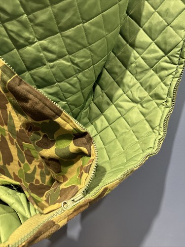 28 X 29 Camo Quilted Snow Hunting Pants, 1960 Empire Waist Boot Cut Full Leg Zip - Picture 7 of 9