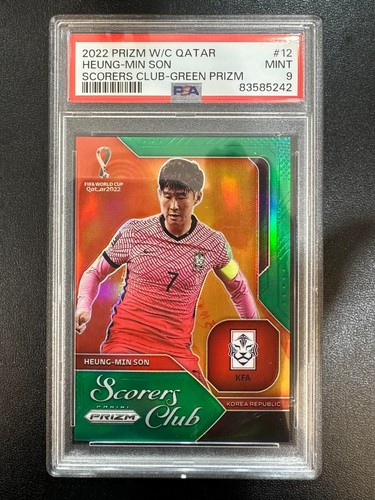 Heung Min Son [Green] #12 2022 Panini Prizm World Cup Scorers Club card