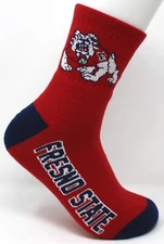 Fresno State Bulldogs NCAA FBF Team Color 1/4 Quarter Adult Socks - *Large