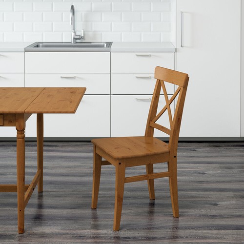 IKEA INGOLF Stuhl 43x53x91 cm antik Fleck - Bild 2 von 4