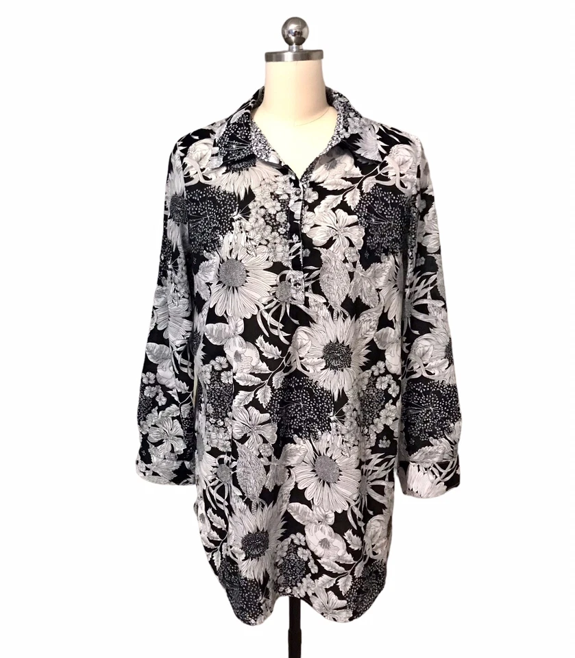 Top túnica floral Liberty of London Target 100 % algodón línea larga para mujer talla M” Foto 2 de 4