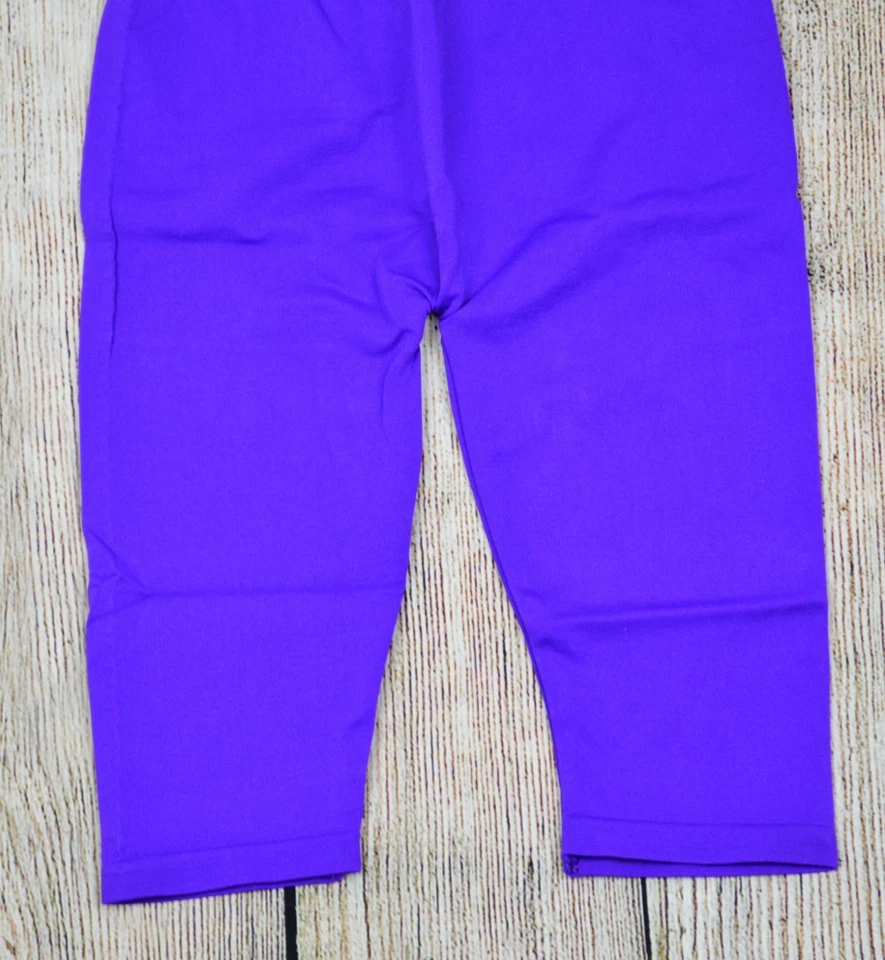 Pantalón legging elástico púrpura sin costuras Pink House para niñas pequeñas 2T-4T Foto 3 de 4