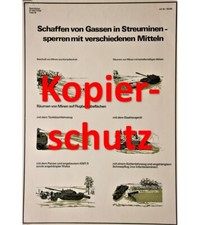 NVA, Original Schau-/Lehrtafel, Sperrd., Schaffen von Gassen in Streuminensperre