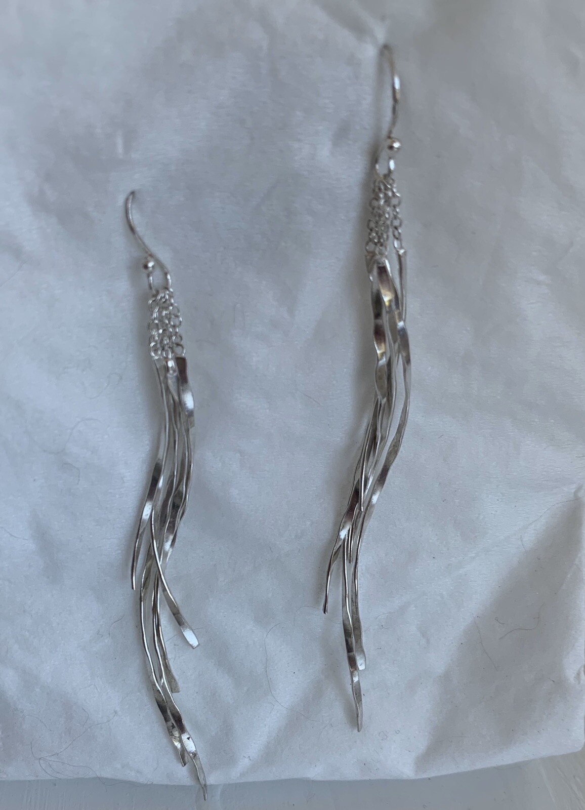 Sterling Silver Linear Dangle Earrings - image 5