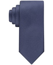 Calvin Klein Silk Blend Stitch Solid Textured Tie Men's Purple Pointed