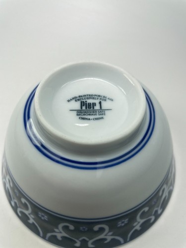 Pier 1 Bowls Floral Hand Printed Exclusively Soup Cereal Bowls 16oz Set of 8 B2 - Picture 7 of 18