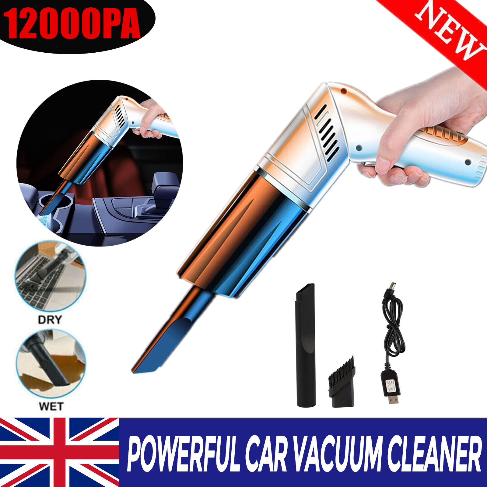 Duronic VC7/BG Upright and Handheld Bagless Vacuum Cleaner Black for