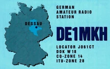 Dessau Germany DE1MKH QSL Radio Postcard