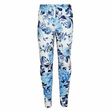 Kids Girls Legging Blue Floral Print Stylish Fashion Leggings New Age 7-13 Years