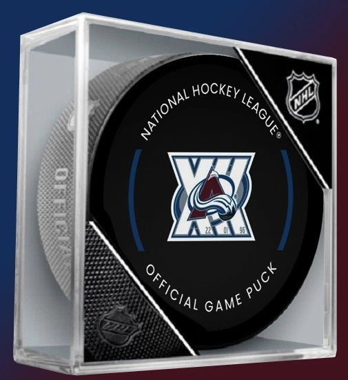 2025 2026 COLORADO AVALANCHE 30º ANIVERSÁRIO JOGO DISCO EM CUBOS NHL PATCH NA LOJA - Imagem 2 de 4