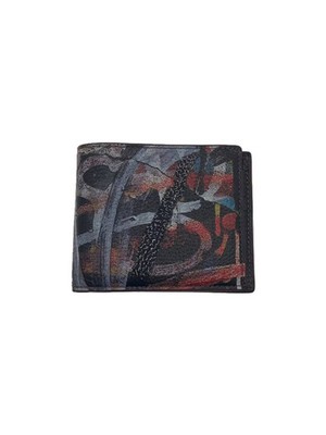 COACH COACH×MINT+SERF Bi-fold Wallet Leather BLK Men's