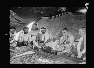 Photo:Aref el Aref Bedouin Sheikhs John D Whiting 1932 Tent Meeting