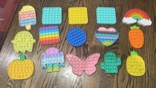 Set Of 15 Fidget Bubble Pop Sensory Toys