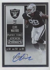 2015 Contenders Playoff Ticket /49 Clive Walford (Team Logo) #127 Rookie Auto RC