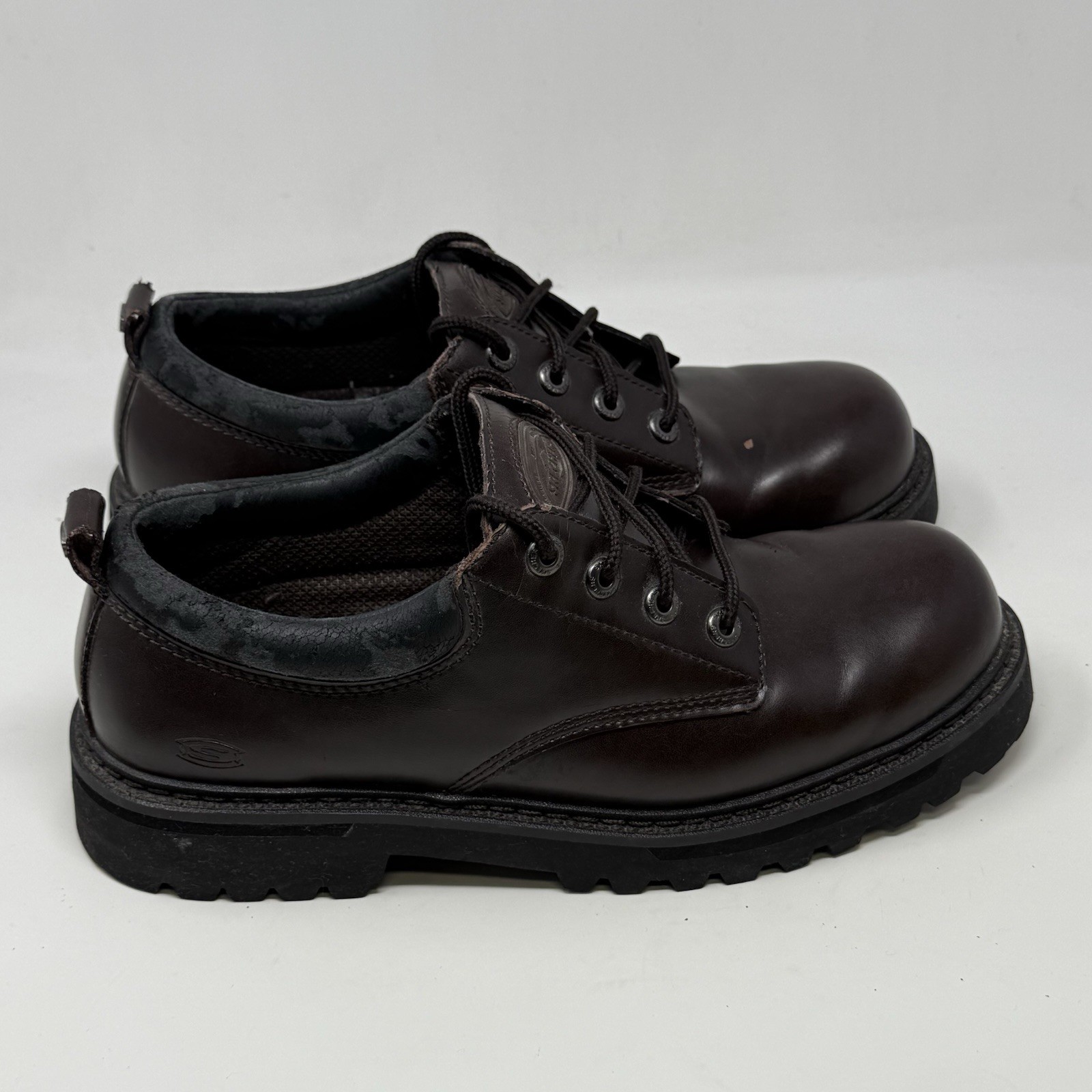 SAOLA Scarpe Skechers Chunky Platform Lug suola uomo 12 pelle marrone Oxford vintage Y2K