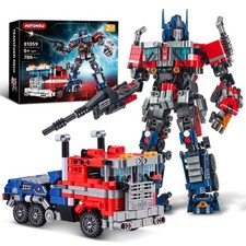 2 in 1 Transform Robots Building Sets for Adults,Mecha Transforming Building ...