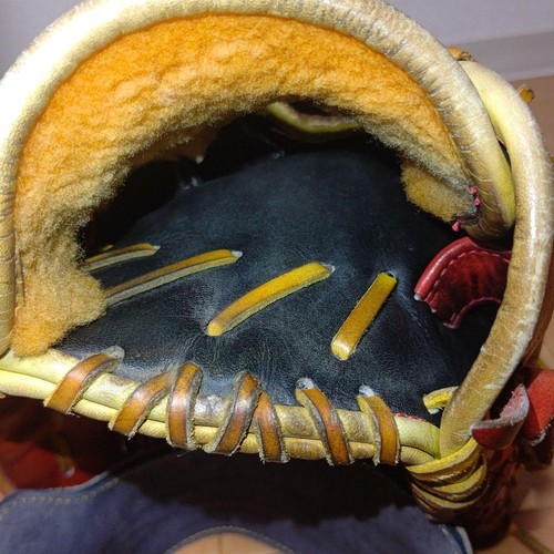 ACCEF Belgard Daisuke Matsuzaka Pitcher Glove 11,5" rot Rechtshänder Softball - Bild 9 von 13