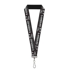 Buckle Down Lanyard-1.0"-Hemi 5.7 Liter Black/White/Silver-Fade One Size Multico