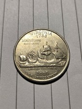 USA Quarter Dollar Virginia State United States Of America Coin 2000 