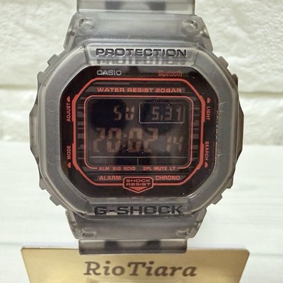 Casio G-SHOCK DW-B5600G-1 Skeleton Schwarz Bluetooth Gebraucht Auf Lager Schn...