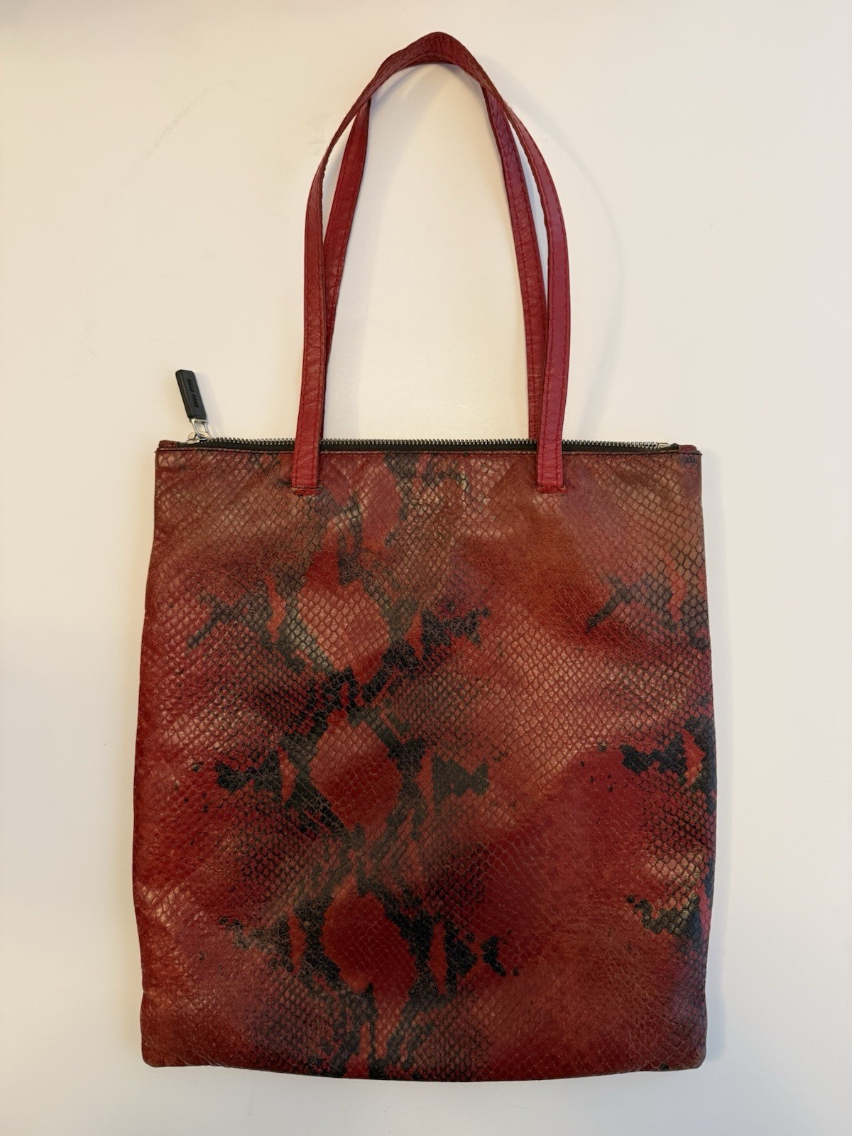 Miu Miu Python Red Snake Tote Small - image 2