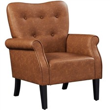 Mid-century Modern Accent Chair, Upholstered Sofa Chair for Living Room Bedroom