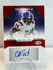 2023 Sage Chris Rodriguez Jr. Aspire Red Auto Washington Commanders RC