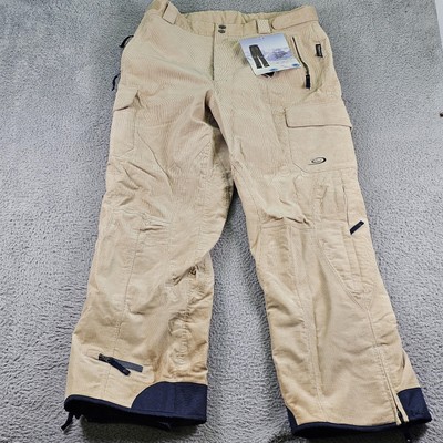 Crane Sports Snowboard Pants Mens Beige Corduroy Thinsulate Waterproof Cargo