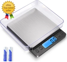 Digital Food Kitchen Scale Upgraded, YONCON 3000G/0.1G High Accuracy Mini Pocket