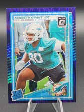 2025 Panini Donruss Optic Rated Rookie Kenneth Grant #216 Purple Shock Dolphins