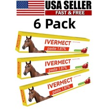 6 Pack in Box Paste Horse Dewormer Apple Flavor Wormer Friendly Design