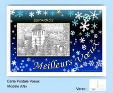 CP ANv 65154 BLUE GREETING POSTCARD 65 ESPARROS