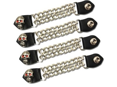 SUKHE WEARS Skull Head Snap Leder Biker Weste Erweiterungen Motorrad Weste