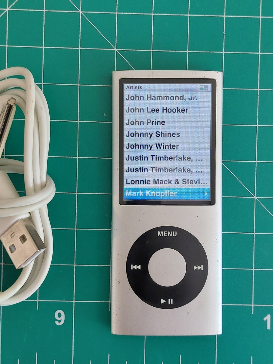 Apple iPod nano 4th Generation 16GB Silver A1285 Half Full | eBay