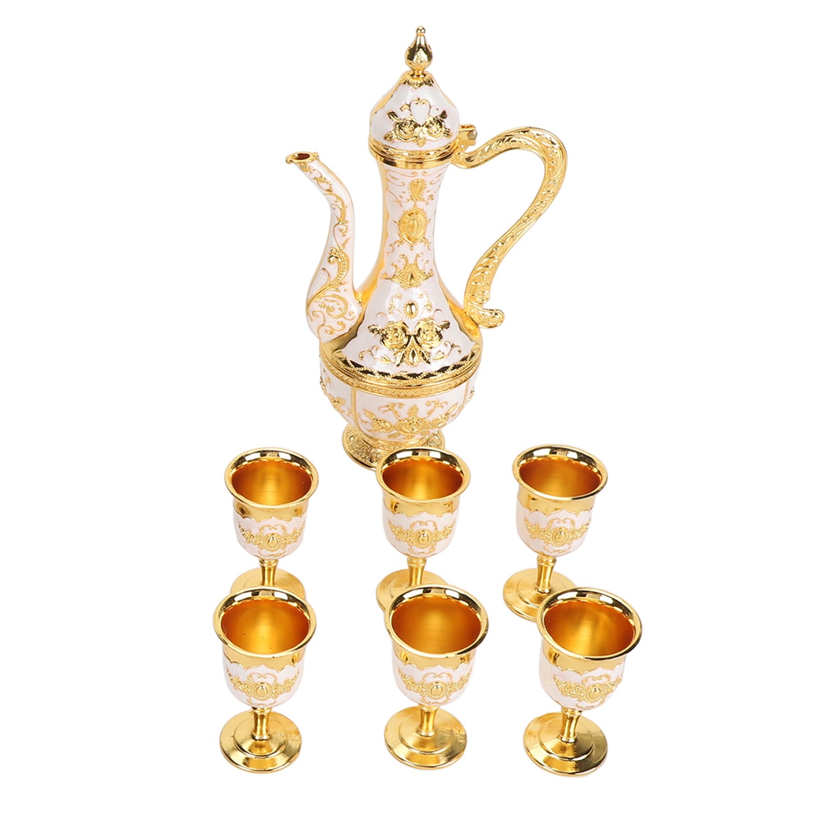 _Vintage Coffee Pot Set Multipurpose European Court Style Innovative Metal Tea