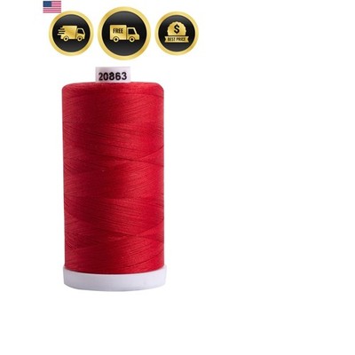 100% Cotton Thread - 1200 Yard Spool Red
