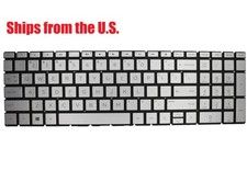 For HP 15s-du 15s-du0000 US Silver Keyboard Original Non-Backlit