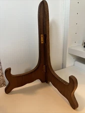 Table Top Easel Small Wood Stand Display Decor Plate Picture Light Brown 8" x 6"