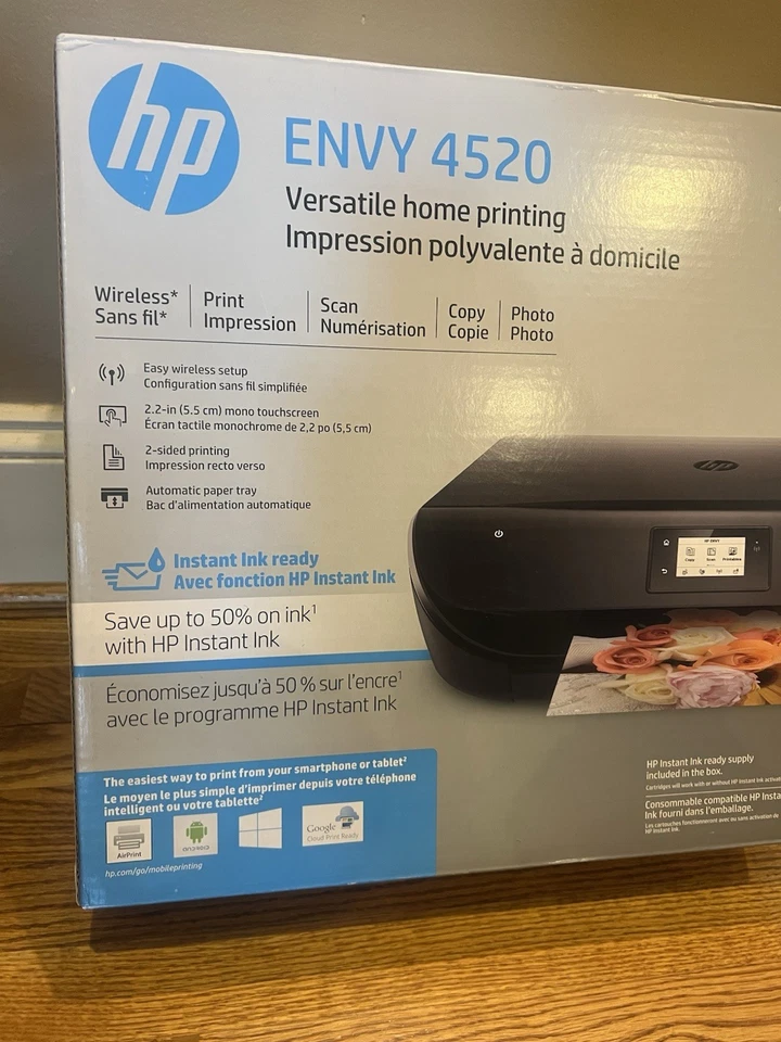 BRAND NEW SEALED HP Envy 4520 All-In One Wireless Print Scan Copy Inkjet Printer - Image 3 of 4