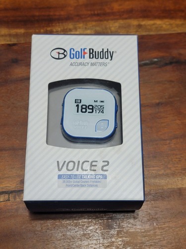 GolfBuddy Voice 2 Golf GPS/Rangefinder - White/Blue with Case | eBay