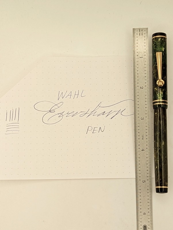 Wahl Eversharp Jade Fountain Pen 14k Gold Nib Restored
