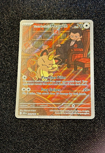 Pokemon, Destined Rivals, Team Rocket's Meowth SIR Card #203/182