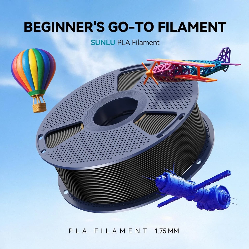 5KG/10KG/20KG SUNLU 1.75MM PLA PETG PLA+ Seide ABS EABS ASA SILK 3D Filament - Photo 2/4