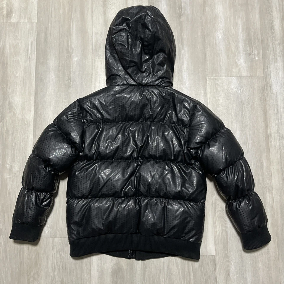Abrigo Appaman Kids Puffer Flurry - Negro Brillante - Talla 8 Niños Pequeños Foto 2 de 4