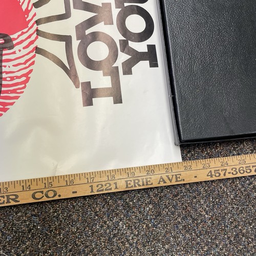 VINTAGE 70s Thumbody Loves You Poster Hippie First National Bank Mount Prospect - Picture 6 of 7