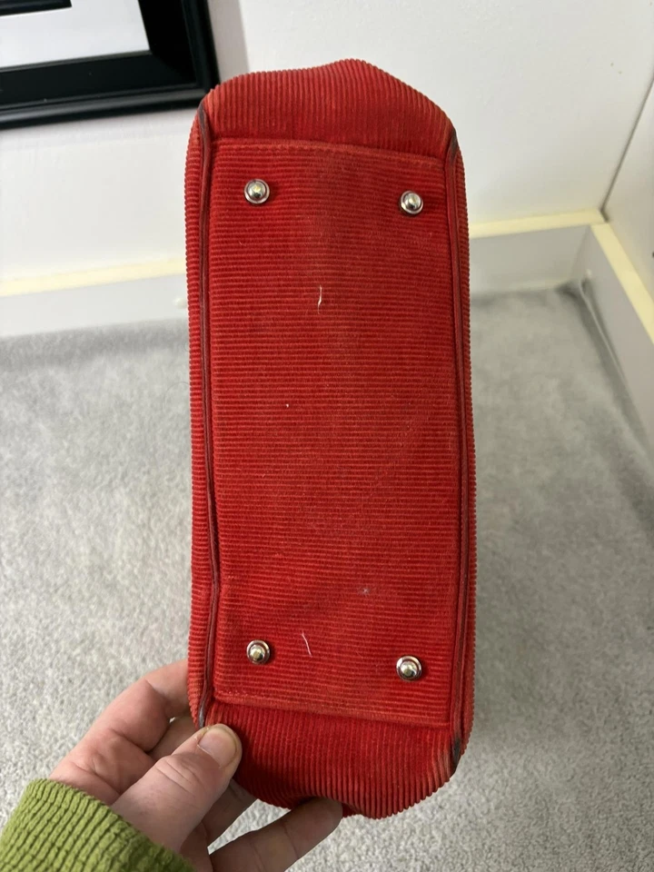 Bolso de Mano Kate Spade New York Mujer Rojo Pana Hombro Negro Asas De Colección Foto 4 de 4