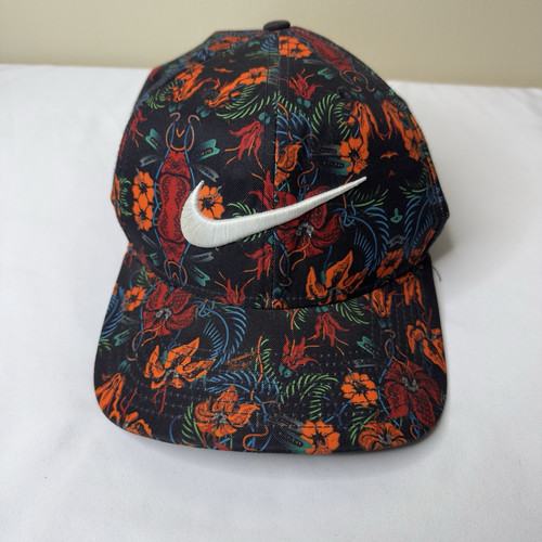 Blumenmuster Nike Mütze Center Swoosh Karo Logo Druckknopflasche Baseballkappe flacher Schirm